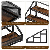B4Life 3-Tier Liquor Bottle Display Shelf for Whiskey and Spirits - Retro Bar Shelves B4Life