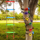 TOPNEW 12 Ninja Tree Climbing Holds for Tree Climber, Tree Climbing Kit with 6.6FT Rope Ladder for Outdoor Ninja Warrior Obstacle Course Training TOPNEW