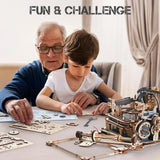 ROBOTIME 3D Puzzle Combination Set, Including Marble Spaceport LGC01 + Link Pack LG01, Connecting with Marble Night City LGA01 ROBOTIME