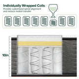 ZINUS 10 Inch True Support Hybrid Mattress [New Version], Twin, Fiberglass Free, Medium Feel, Motion Isolation, Certified Safe Foams & Fabric, Mattress in A Box Zinus