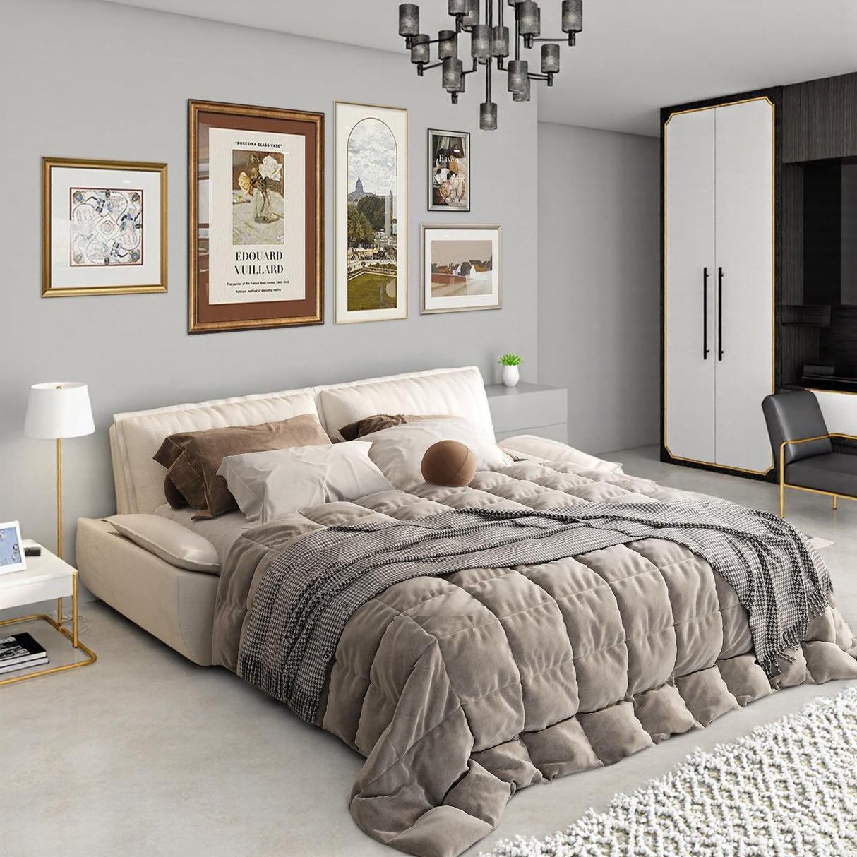 Nicbex 73.2" Queen Size Pull Out Couch Bed Convertible Sleeper Loveseat Sofa Velvet Upholstered Futon Sofá Bed Oversized 3 in 1 Pullout Sofa&Couch with Pillow-top Armrest for Living Room, Office NicBex