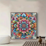 GXGLLPZBY Diamond Art Kits for Beginners,Mandala Diamond Painting Kits for Adult, 5D DIY Flower Full Drill Paint by Diamonds Dot Gem Art Painting Kits,for Home Wall Decor 13.8X13.8inch GXGLLPZBY