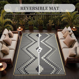 MontVoo Outdoor Rug with Led String Strip Lights 6x9 ft Waterproof Outdoor Patio Rug Mat Reversible Plastic Straw Rug Outside Outdoor Rug for RV Camping Picnic Balcony Fairy Boho Outdoor Decor MontVoo