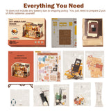 Rolife DIY Miniature Doll House Kit, Build Becka's Bakery Diorama House Building Set with LED Room Hobby Craft for Aduls Uniue Gifts for Teens Rolife