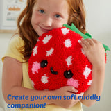 Latchkits Strawberry Pillow - Latch Hook Kits for Kids, Arts and Crafts, Yarn Art, Kids Crafts, Toys for Girls, Birthday Gift for Girls, Easy to Follow Pattern, Hook Included, Craft Kits, Ages 6+ LatchKits