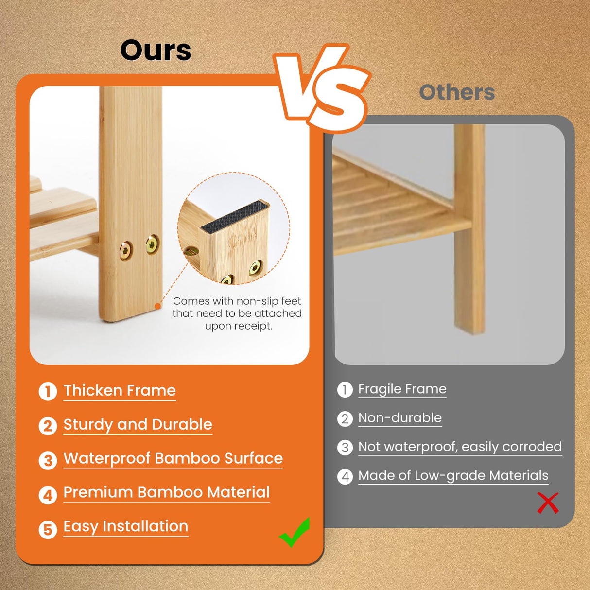 Sweetcrispy 3-Tier Bamboo Shoe Rack Bench, Compact Storage Organizer, 286lb Capacity, Suitable for Entryway Bedroom Living Room Balcony, Brown, Dimensions 11.3 x 27.6 x 17.8 Inches, Wood Sweetcrispy