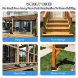 4x4 Post Base 4Pcs-Inner Size 3.5x3.5-Heavy Duty Metal Post Brackets-Deck Post Anchors-Solid Steel-Powder Coated-Wood Post Holder for Porch Handrail Railing Pergola Fence Pavilion-Support Deck Base Vlaeng