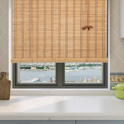 CSBWDLT Bamboo Blinds Roman Bamboo Curtains Roller Shades for Interior Windows,Roll Up Blinds Indoor Outdoor Patio 36" W x 72" H