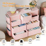 Dresser for Bedroom, Fabric Dressers & Chests of Drawers with Side Pockets, Chest of Drawers for Closet, Living Room, Closet, Hallway Garveehome