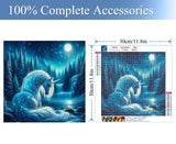 JFYHAB Animal Unicorn Diamond Art Kits for Adults,5D Forest Diamond Painting Kits for Beginner,DIY Moon Diamond Crystal Rhinestones Painting Kits for Home Wall Decor Gift 11.8 X 11.8inch JFYHAB