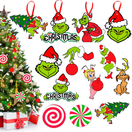 Christmas Tree Decorations, 20 PCS Christmas Tree Hanging Ornament Holiday Ornaments Xmas Decorations Xmas Decor Home Indoors Reechain