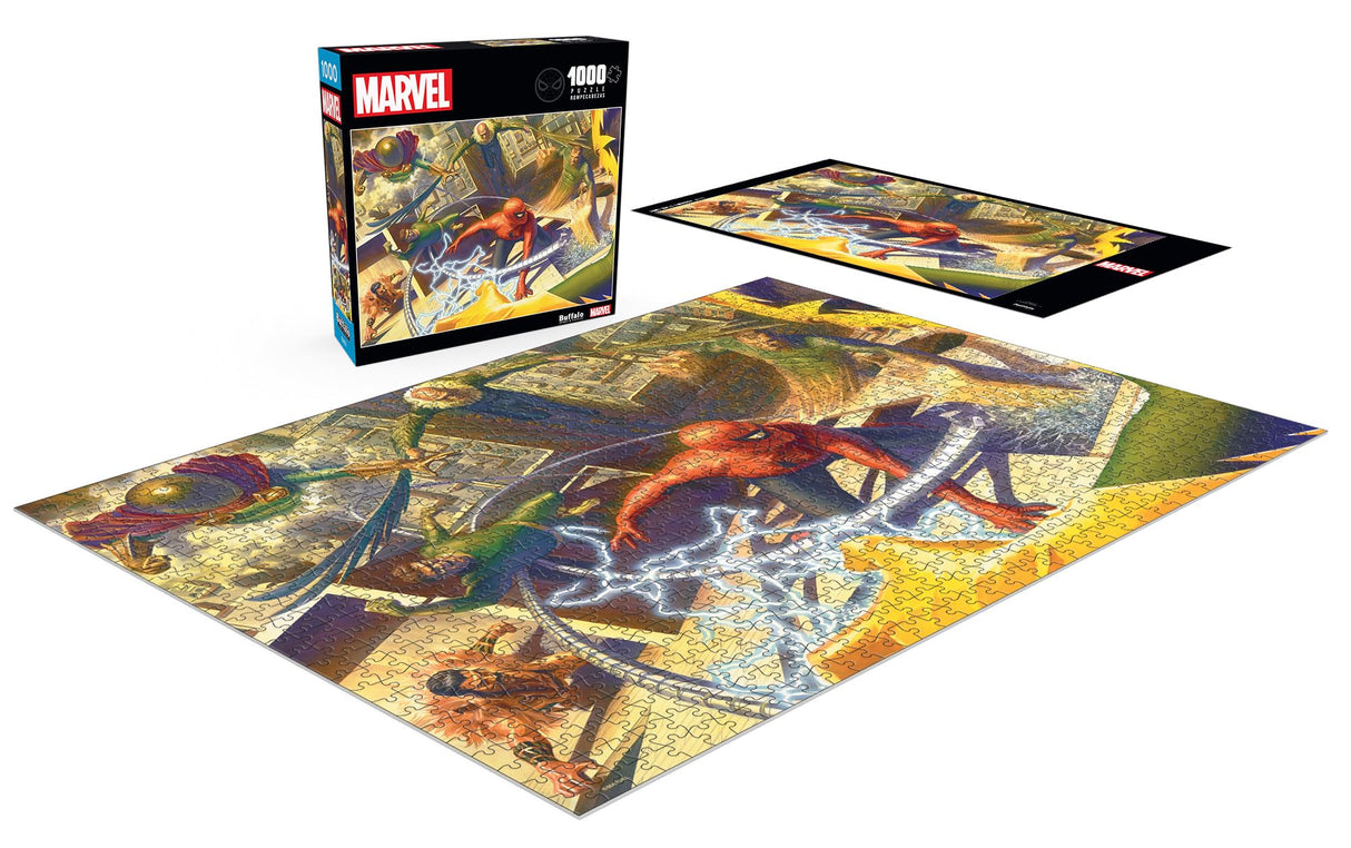 Buffalo Games - Marvel - Spider-Man vs. Sinister Six - 1000 Piece Jigsaw Puzzle for Adults Challenging Puzzle Perfect for Game Nights - Finished Size is 26.75 x 19.75 Buffalo Games