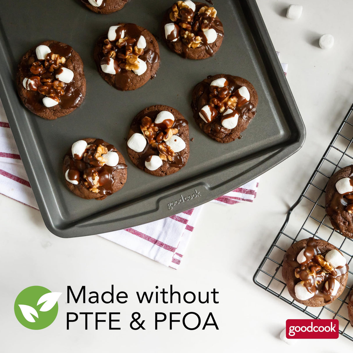 GoodCook Nonstick Steel Baking Sheet, 11" x 17", Gray GoodCook