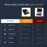 Large Non-Stick BBQ Grill Mat by Linda's Essentials (3 Pack) - Reusable Heat Resistant BBQ Mats for Grilling - Must Have BBQ Accessories Grill Mats for a Easy Clean Linda's Essentials