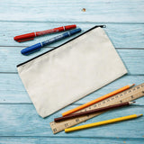 Outus Canvas Zipper Pouch Bags Canvas Pencil Pouch Blank Makeup Bags DIY Craft Bags Pencil Case Multipurpose Cosmetic Pouch for Cosmetic Toiletry Stationery Storage (30 Pieces) Outus