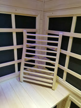 Xmatch Sauna Backrest Infrared Natural Wooden Hemlock, S-Shape Support, 17"(W) x 20.5"(H) Xmatch