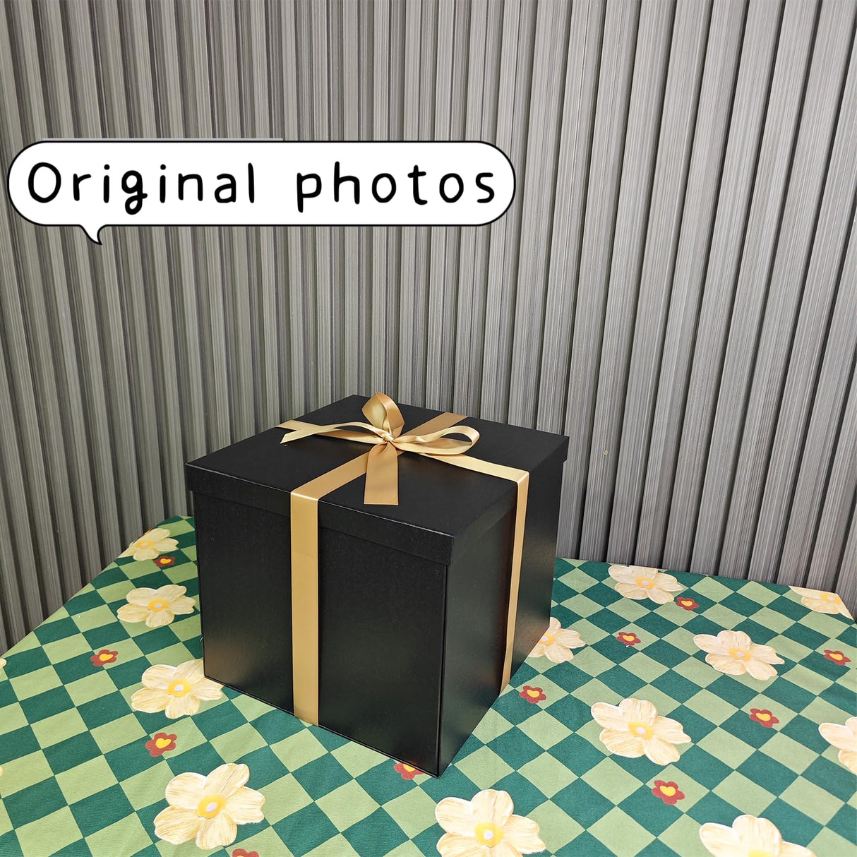 YINUOYOUJIA Large Gift Box 12x12x10 Inches,Black Gift Boxes for Presents,Birthday Box,for Packaging,Valentine's Day,Mother's Day,Christmas,Anniversaries,Family or Business. YINUOYOUJIA