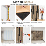 2 Pack Acoustic Wood Panels for Wall,Soundproof Wall Panels, Wood Slat Wall Panels for Interior Decoration and Noise Reduction 3D Textured Panel for Wall (Walnut,47.3 x 23.6 x 0.7inch) laapee