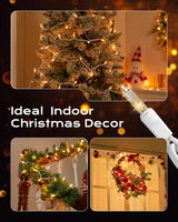 Brightown Christmas String Lights, 100-Count 26.5ft Clear Incandescent Bulb Mini Lights for Indoor Holiday Decor, Christmas Tree Garland Wedding Party Multi-Use Decoration, White Wire Brightown