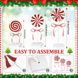 3 Pieces Christmas Table Decorations Wood Candy Set, Red Christmas Tiered Tray Decor,Rustic Christmas Candy Table Decorations for Home Tables(Cute) Sereliy