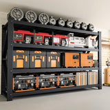 RAVIGIN 5000LBS Storage Shelves,71" W Garage Shelving Heavy Duty Metal Adjustable Garage Shelves, Shelving Units Industrial Shelving for Warehouse,71" W x 24" D x 69" H,Black RAVIGIN