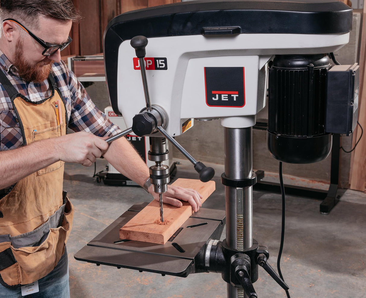 JET 15-Inch Floor Drill Press, 3/4 HP, 115V 1Ph (Model JDP-15F) Jet