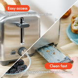 bella Stainless Steel 2 Slice Toaster with Extra Wide Slots & Removable Crumb Tray, 6 Browning Options, Auto Shut Off & Reheat Function, Toast Bread, Bagel & Waffle BELLA
