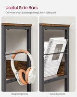 VASAGLE Bookshelf, Bookcase, 9 Cubes Storage Organizer, Industrial Open Display Shelf, for Bedroom, Office, Living Room, Metal Frame, Rustic Brown and Black ULLS112B01 VASAGLE