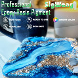 Epoxy Resin Color Pigment – 24 Colors Liquid Epoxy Dye Set with 6 Glitters, Highly Concentrated, Non-Toxic Resin Pigment for Art, Jewelry Making & Crafts – Each 6ml/ 0.25 oz SigWong