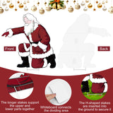 Vivantia Santa Jesus Nativity Set Large 90cm Tall Weatherproof Religious Santa Holy Jesus Birth Christian Nativity Scene with Metal Stakes for Outdoor Christmas Holiday Lawn Home Garden Yard Decor Vivantia