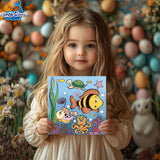 3 Pack Paint by Numbers for Kids Ages 8-12, Pre-Printed Acrylic Oil Painting, Includes (8x10, 8x9, 8x8 inch) Framed Canvas with 30 Acrylic Paint Pots, 5 Brushes for Kids, Art Supplies for Kids 9-12 Wings Giant