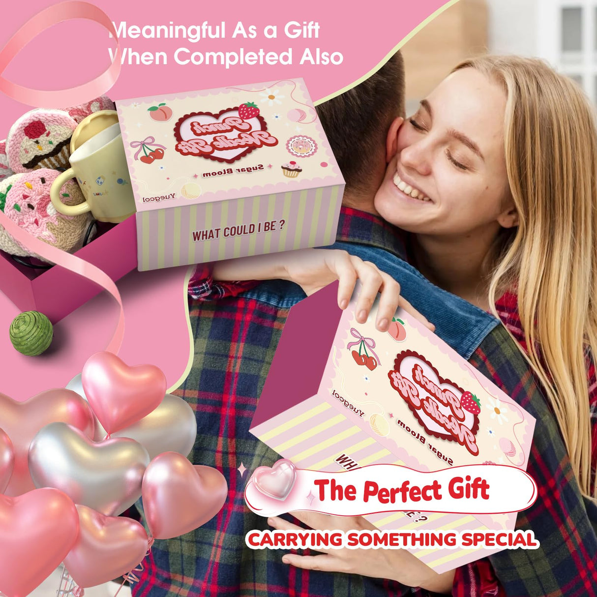 yuegool 6PCS Punch Needle Coaster Kit,Easy DIY Embroidery Set for Beginners, Kids & Adults with Patterns, Tools, Yarns, Hoop, Instructions & Coaster Holder yuegool