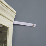 XUWANSHANG Curio Cabinet, Curiocabinet with Adjustable Glass Shelves, Lighted Curio Diapaly Cabinet,Farmhouse Curio Cabinets,Curiocabinets with Glass Doors,China Cabinet with 6 Shelves(Antique White) XUWANSHANG