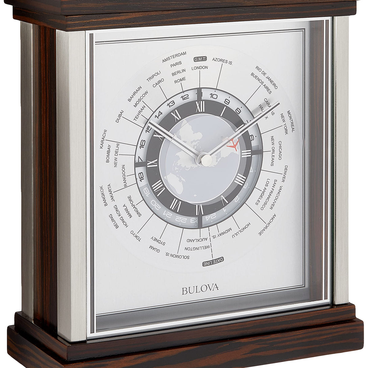Bulova B2258 Wyndmere World Time Clock – WoodArtSupply
