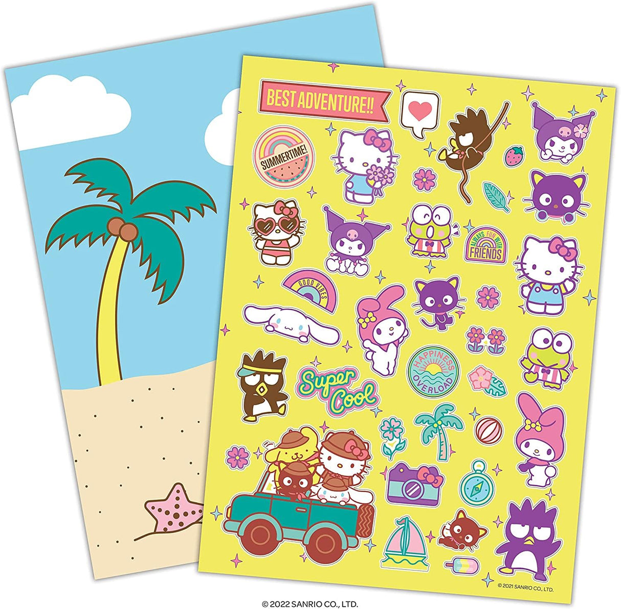 Create a Scene Sticker Activity Books for Girls - Bundle with 2 Sticker Pads with 400+ Stickers Featuring Disney Princesses and Hello Kitty Plus Bonus Coloring Pages, More | Sticker Books for Girls Disney