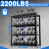 CYNNDA 4-Tier 40" W x 19.7" D x 60" H Garage Shelf Heavy Duty Metal Garage Shelving Load 2200LBS Utility Shelves Industrial Rack Adjustable Shelves for Garages Basement Storage Shelves (Black) CYNNDA