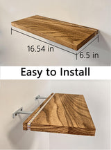 Floating Shelves for Wall Decor Wood Wall Mounted Shelves with LED Lights Set of 2, Sturdy Rustic Wood Shelves Farmhouse Shelf Hanging for Bedroom, Bathroom, Living Room, Kitchen (Usb Powwer) Comtelek