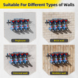 Power Tool Organizer Wall Mount with Charging Station, 4 Drill Holder + 16 screwdrivers, Heavy Duty Storage Utility Racks, Supports 100 lbs,for Garage and Workbench (16 Inch Holder Basic Version) TIMSATIO