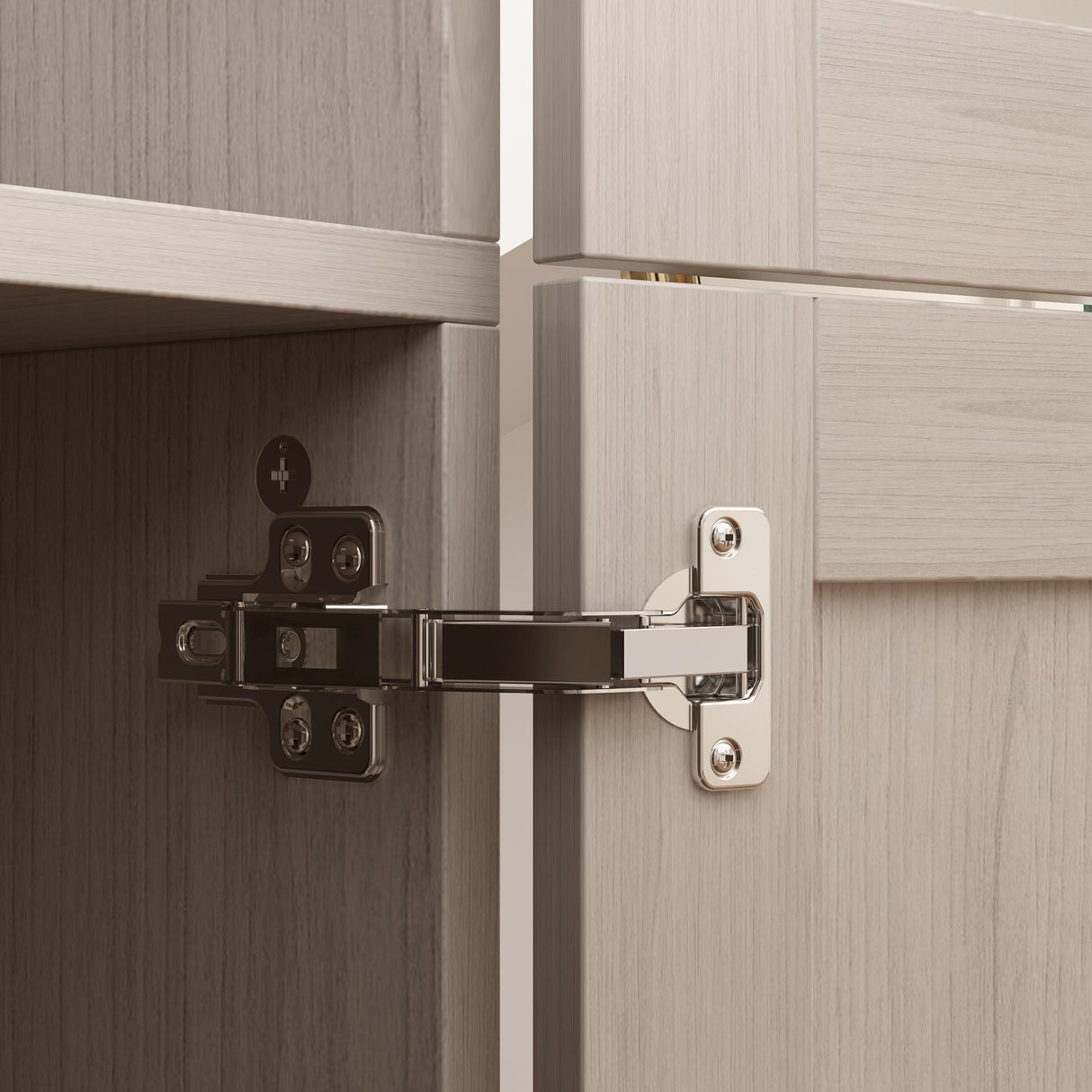 Hitow Corner Wardrobe Cabinet, Modern Wood Armoire Closet with Frosted Glass Doors, Bedroom Wardrobe with Shelves & Hanging Rod for Storage Organize, Wood Grain (35.4" W x 35.4" D x 70.9" H) Hitow