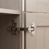 Hitow Corner Wardrobe Cabinet, Modern Wood Armoire Closet with Frosted Glass Doors, Bedroom Wardrobe with Shelves & Hanging Rod for Storage Organize, Wood Grain (35.4" W x 35.4" D x 70.9" H) Hitow