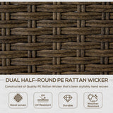 Outsunny Aluminum Patio Furniture Set, 5 Piece Modern Outdoor Conversation Set with Loveseat Sofa, Chairs, Cushions, Coffee Table & Side Table, Gray Outsunny