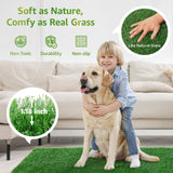 LOOBANI Dog Grass Pee Pads, Artificial Dog Grass Pads for Potty Tray, Fake Grass for Dogs to Pee On, Outdoor Indoor Pee Grass for Dog Potty (18*23 inch) LOOBANI