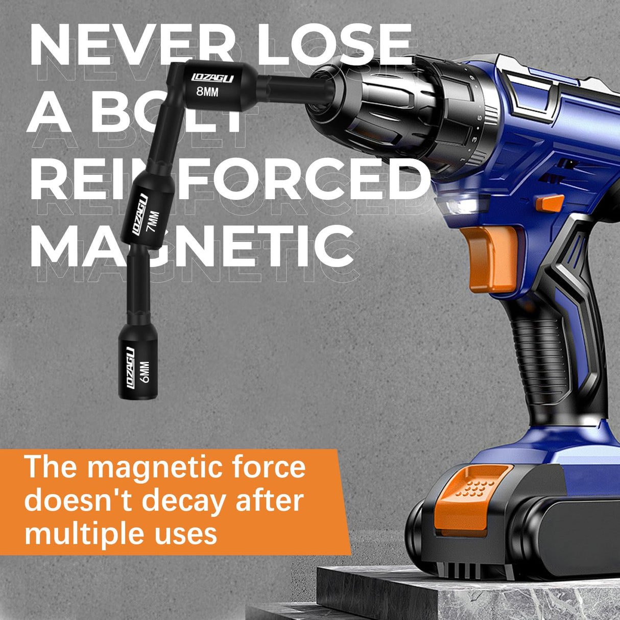 LOZAGU 17PCS Magnetic Nut Driver Set | SAE and Metric | Premium Impact Power Hex Nut Driver Drill Bit Master Kit | 1/4 Inch Hex Shank | Cr-V Steel (17PCS Magnetic Nut Driver (Short)) LOZAGU