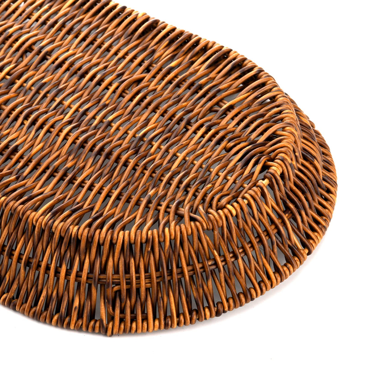 Hedume Set of 3 Wicker Baskets, Bread Baskets Sets, Tabletop Food Serving Baskets Trays, Handwoven Storage Basket Bin, Fruit Vegetables Sundries Storage Basket for Home, Restaurant, Bakery Hedume