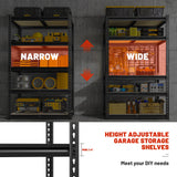 REIBII 2020LBS Storage Shelves Garage Shelving Heavy Duty Metal Shelving 5 Tier Garage Shelves Adjustable Metal Shelf for Kitchen Pantry Basement 27.6" Wx13.8 Dx 60" H, 2 Pack REIBII