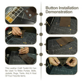 ESMING Leather Tooling Kit Craft Tools Leather Working Kit with Cutting Mats Crafts Enthusiast Professional Tool Set Custom Handbag Engraving Punching Sewing Stamping Sanding Tools ESMING