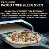 Wood Fired Pizza Oven Attachment for Most Full Sized Pellet Grills - Compatible with GMG, Traeger, Pit Boss, Camp Chef, Rec-Tec, Smoke Hollow and More Pellethead