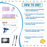 BEDSIFV 10 Pack Sublimation Pens Blank, Heat Transfer Pen Bulk with Heat Resistant Tape & Shrink Wrap & Replacement Ballpoint Refill for Sublimation DIY Office School Stationery Supplies BEDSIFV