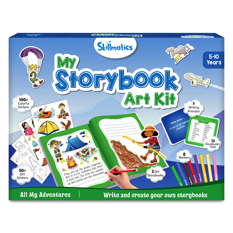 Skillmatics My Storybook Art Kit Adventures & Foil Fun Unicorns & Princesses Bundle, Creative Activity for Boys & Girls, DIY Kit Skillmatics