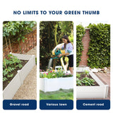 PASAMIC Durable Vinyl Raised Garden Bed, 6x3x1ft Raised Bed for Gardening, Planter Box with Open Bottom, Raised Garden Bed Outdoor, DIY Above Ground Garden Bed for Fruit, Vegetables, Herbs PASAMIC